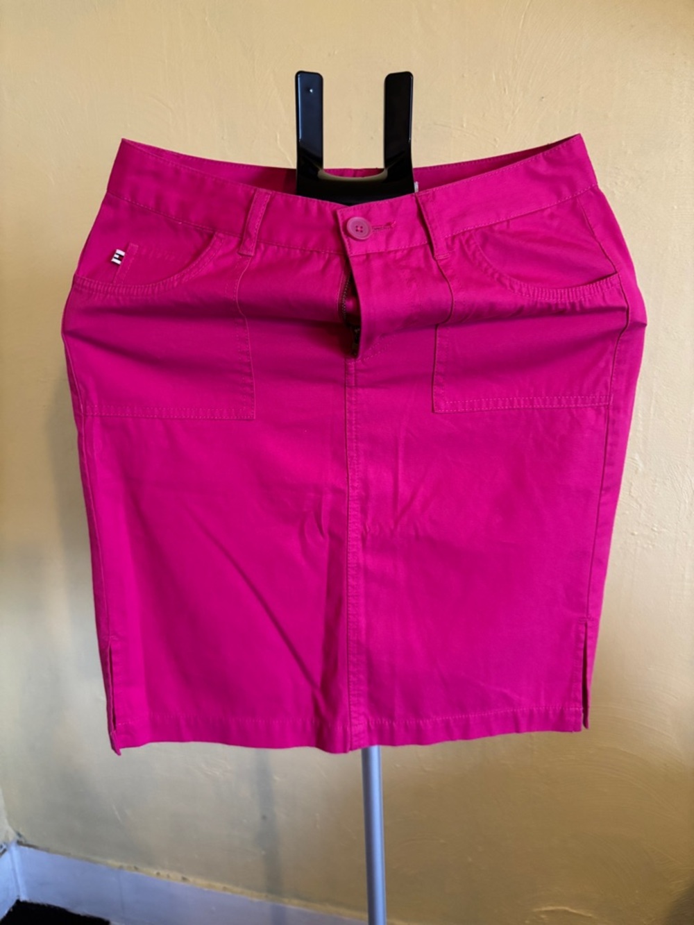 Tommy Hilfiger Hot Pink Cotton Blend Skirt